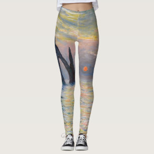 Legging Monet - Manneport, Cliff em Etretat, Sunset