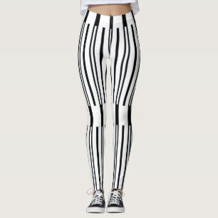 Legging Mono caneleiras modernas das listras