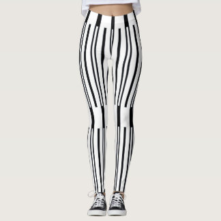 Legging Mono caneleiras modernas das listras