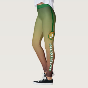 Legging MONOGRAM GRADIENT GREEN com Nome Omã