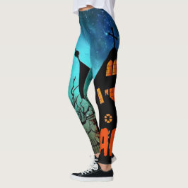 Legging Monograma da Noite de Bruxa de Halloween