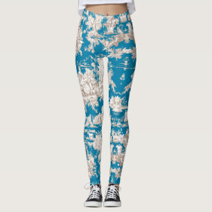 Legging Monograma de Torquoise Azul de Jouy
