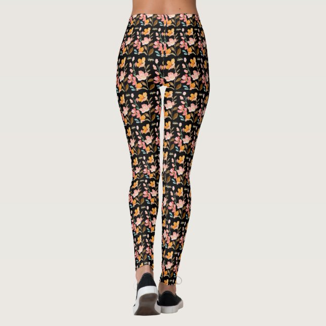 Legging Monograma Elegante Aquarela Rosa (Verso)