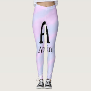 Legging Monograma maiúsculo masculino adicionar nome roxo