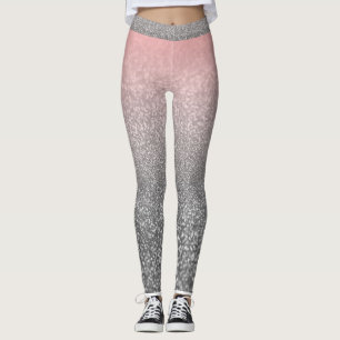 Legging Monograma personalizado brilho cor-de-rosa