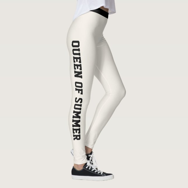 Legging Monograma Personalizado Nome Clássico Marfim Sólid (Direita)