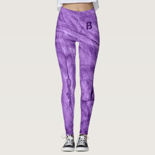 Legging Monograma Personalizável de Textura de Madeira Rox