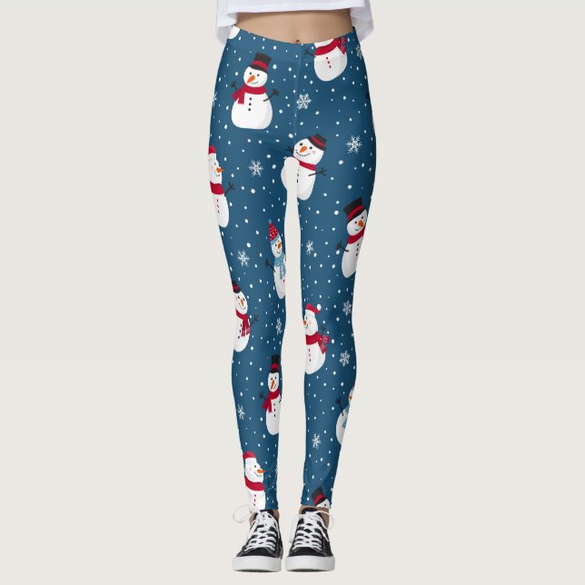 LEGGING MONOGRAMA PERSONALIZÁVEL DO CHRISTMAS WINTER SNOWM (Frente)
