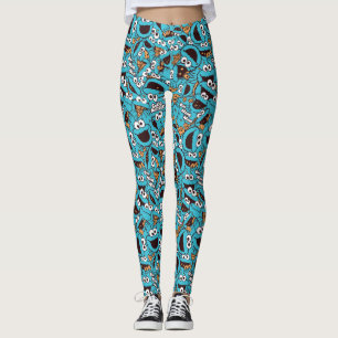 Legging Monstro de cookies Padrão Nom Nom Nom
