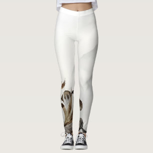 Legging Montanha Nebulosa Zen Pássaros Minimalista Naturez