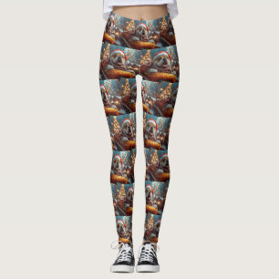 Legging Montanha-russa de Cachorro Bullmastiff Natal 
