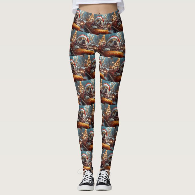 Legging Montanha-russa de Cachorro Bullmastiff Natal  (Frente)