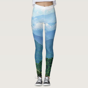 Legging Montanhas Chic Blue Ridge Fotografia Na moda Yoga