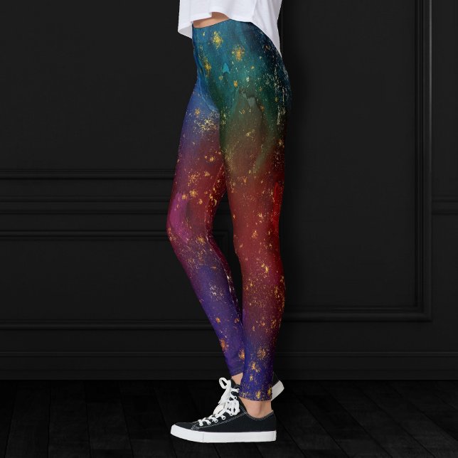 Legging Moody Ombre | Psicodélico Grunge Dourado Stardust (Criador carregado)