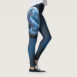 Legging Moonlit Crystal Fox – Guardian of Silent Dreams. 