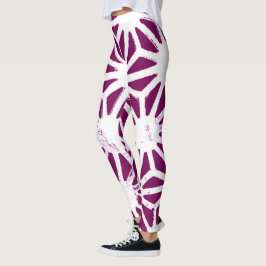 Legging Morango e padrão geométrico branco