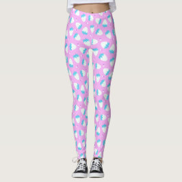 Legging Morango Rosa Azul
