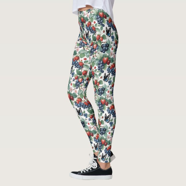 Legging Morangos Airelas e Borboletas Floral (Esquerda)