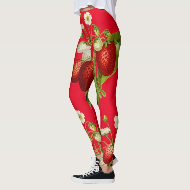 Legging Morangos Botânica Vermelho (Esquerda)