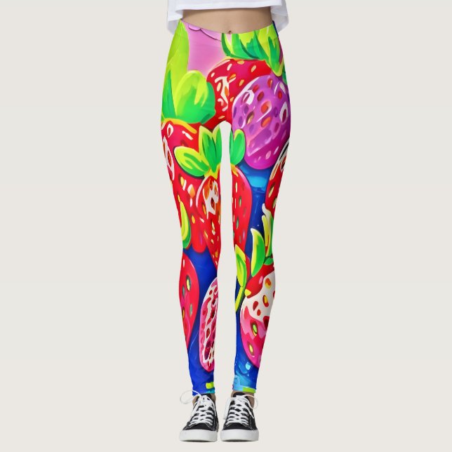 Legging Morangos Pop Art (Frente)