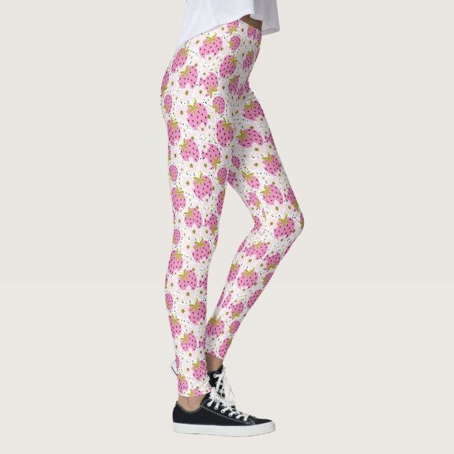 Legging Morangos Rosa (Direita)