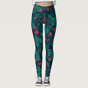 Legging Morangos selvagens, vermelhos e azuis