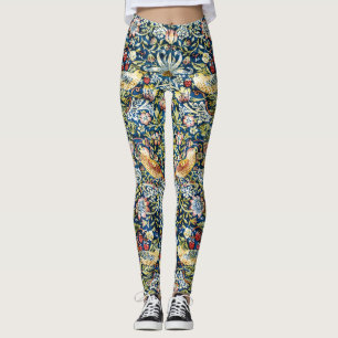 Legging Morris - Pássaro de Morango e Padrão Floral
