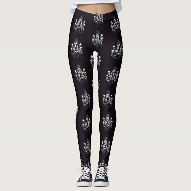 Legging Morte com crânios (Frente)