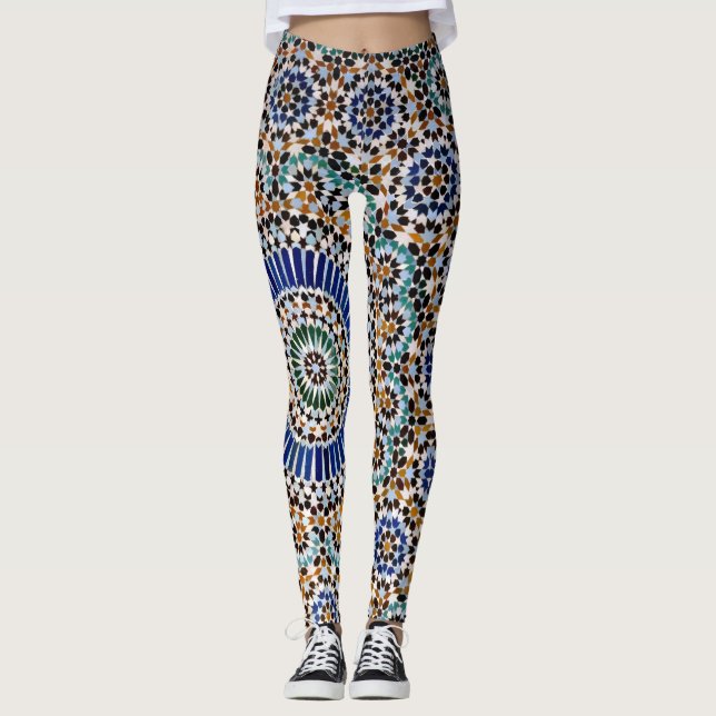 Legging Mosaic Love - Power yoga Ir (Frente)