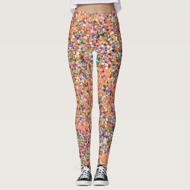Legging Mosaic Moderno Brilho Grit #5 (Frente)
