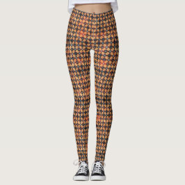 Legging Mosaico Âmbar Padrão Geométrico Abstrato 1326