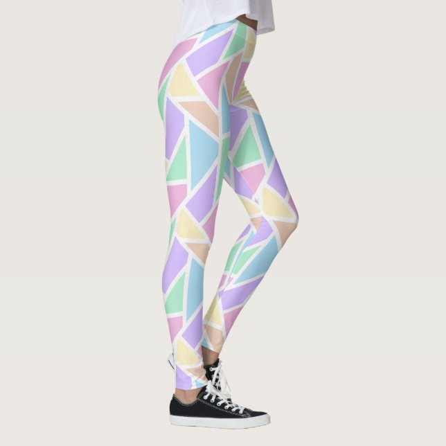 Legging Mosaico arco-íris de pastel (Direita)