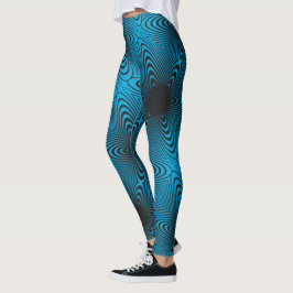 Legging Mosaico azul-preto do desenhar MODERN