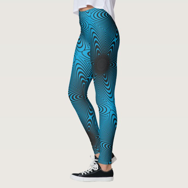 Legging Mosaico azul-preto do desenhar MODERN (Esquerda)