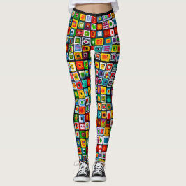 Legging Mosaico Boho Pintado Quadrado