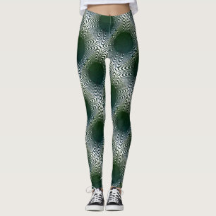 Legging Mosaico branco-esverdeado MODERN abstrato