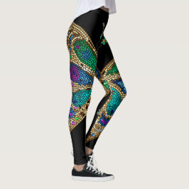 Legging Mosaico Colorido da Borboleta Gigante