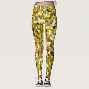 Legging Mosaico da Camuflagem (Verde e Castanho) (Versão 2