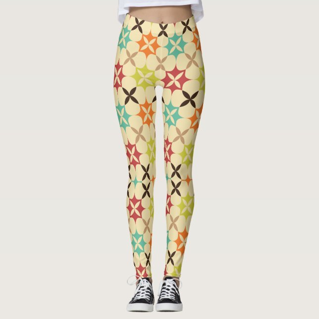 Legging Mosaico Floral abstrato (Frente)