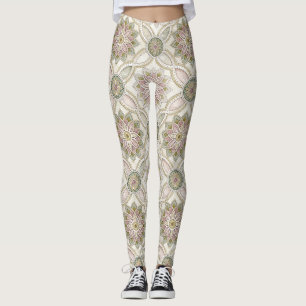 Legging Mosaico Floral Opalescente Pastel - Mandala