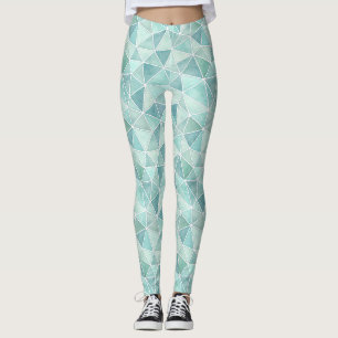 Legging Mosaico Geométrico Água Pálida – Polígono