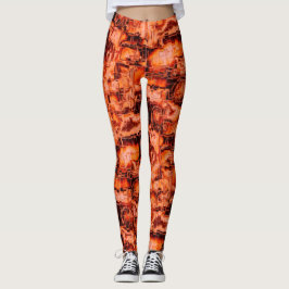 Legging mosaico gravado em abstrato em tons de cinza