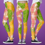 Legging Mosaico Mandala Laranja Verde e Rosa<br><div class="desc">Este design de caleidoscópio mosaico apresenta azulejos brilhantes cor-de-rosa,  laranja e verdes. Um design geométrico vívido inspirado por fractais,  mandalas e mosaicos de vidro manchados. Pegue esta design de triquete bonita agora para seu amigo favorito que ama cores brilhantes!</div>