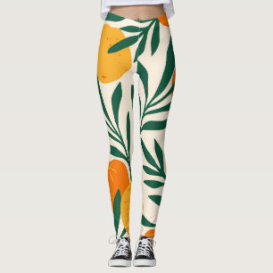 Legging Mosaico Mandarim: Trendy Citrus Chic