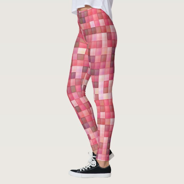 Legging Mosaico rosa e Azulejo roxo (Esquerda)