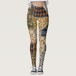 Legging Mosaico têxtil em estilo vintage.