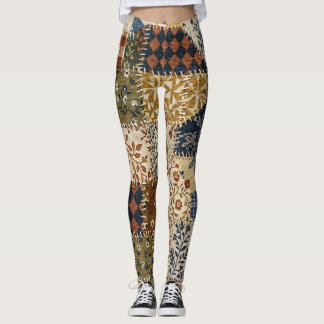 Legging Mosaico têxtil em estilo vintage.