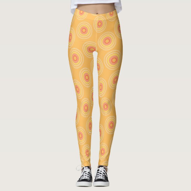 Legging Mostarda Japonesa Fireworks (Frente)