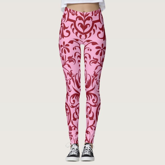 Legging Motif vitoriano a rosa (Frente)