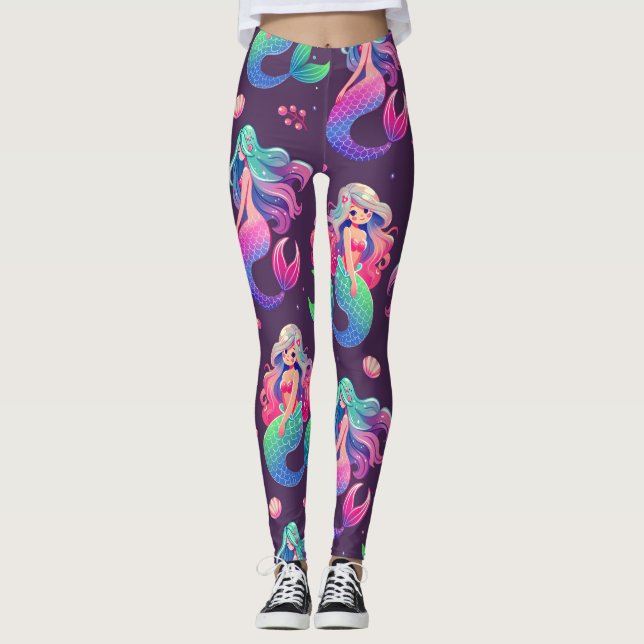 Legging Motifs Sereia e Marinha (Frente)